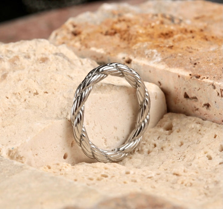 Unisex Rope Rings (SILVER)