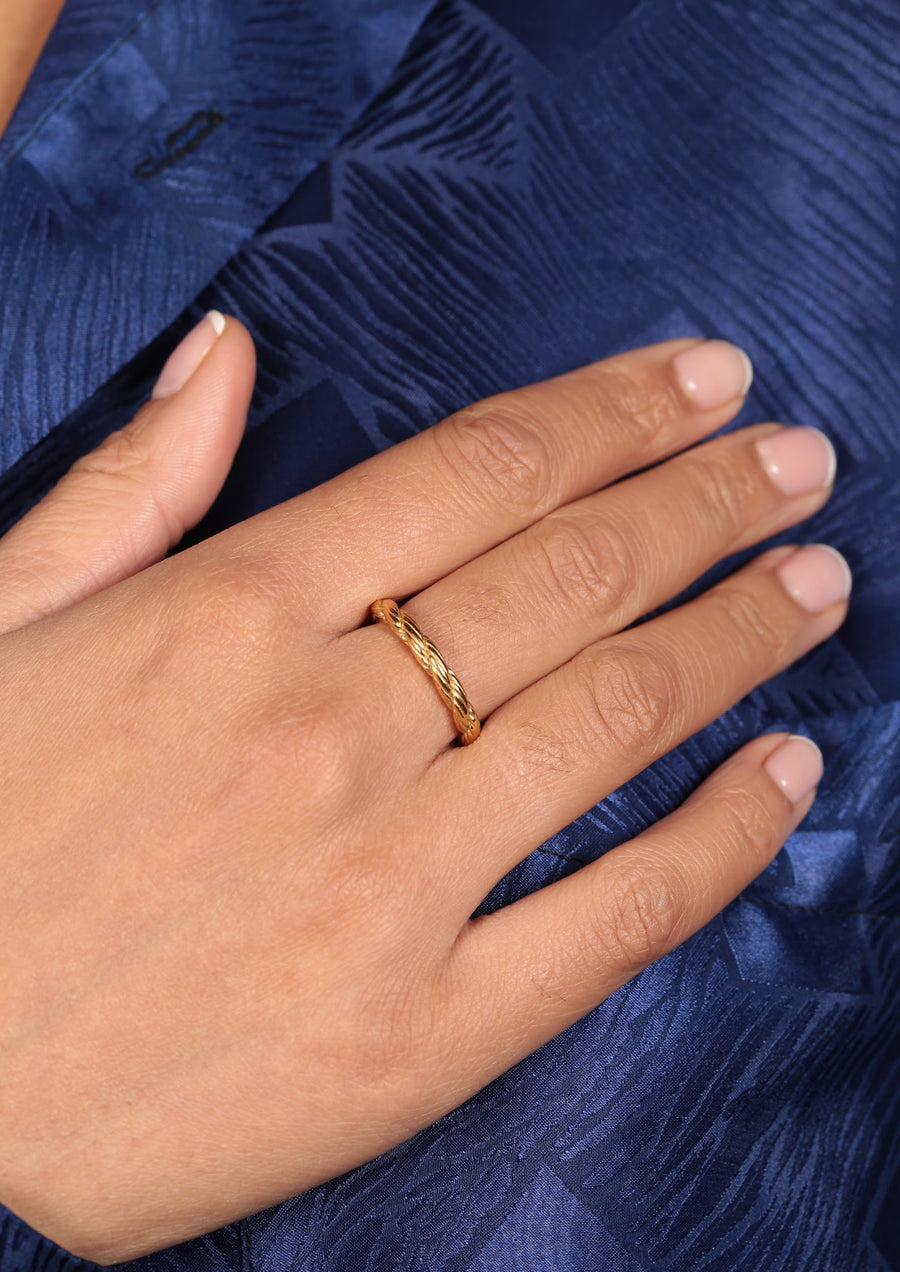 Unisex Rope Rings (GOLD)