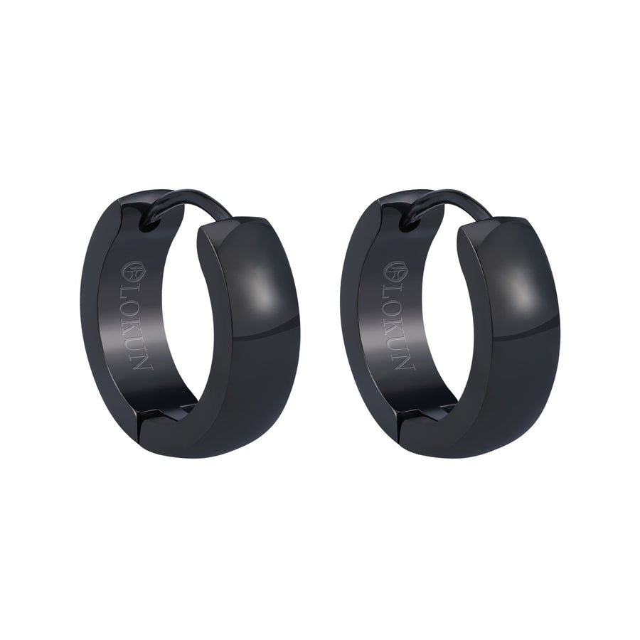 Olokun Minimal Hoop Earrings (BLACK)