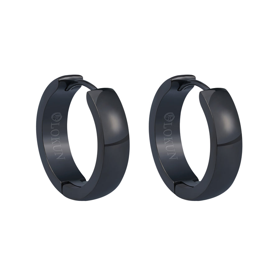 Olokun Minimal Hoop Earrings (BLACK)