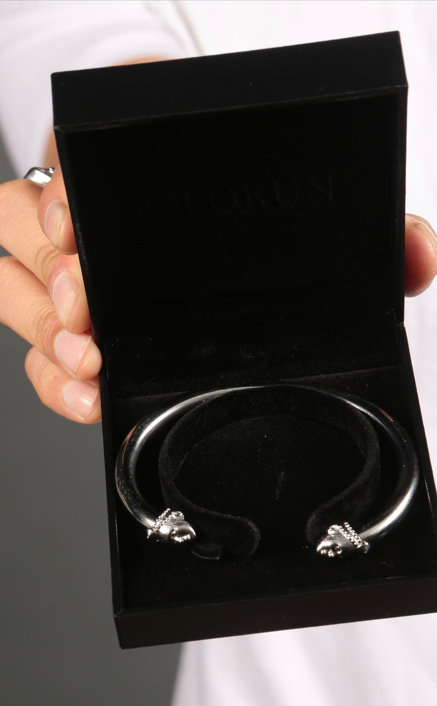 Unisex Olokun Cuff Bangle (SILVER)