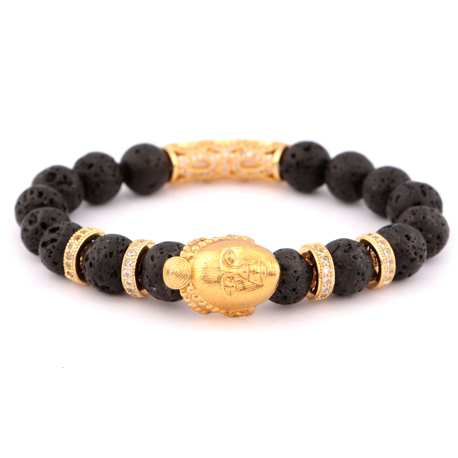 Olokun Beaded Bracelet-2 (GOLD)