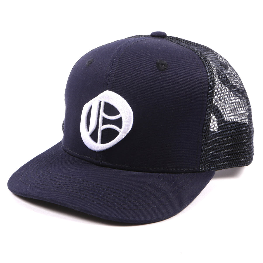 Blue Olokun Varsity Mesh Cap with a slightly Curved Peak.