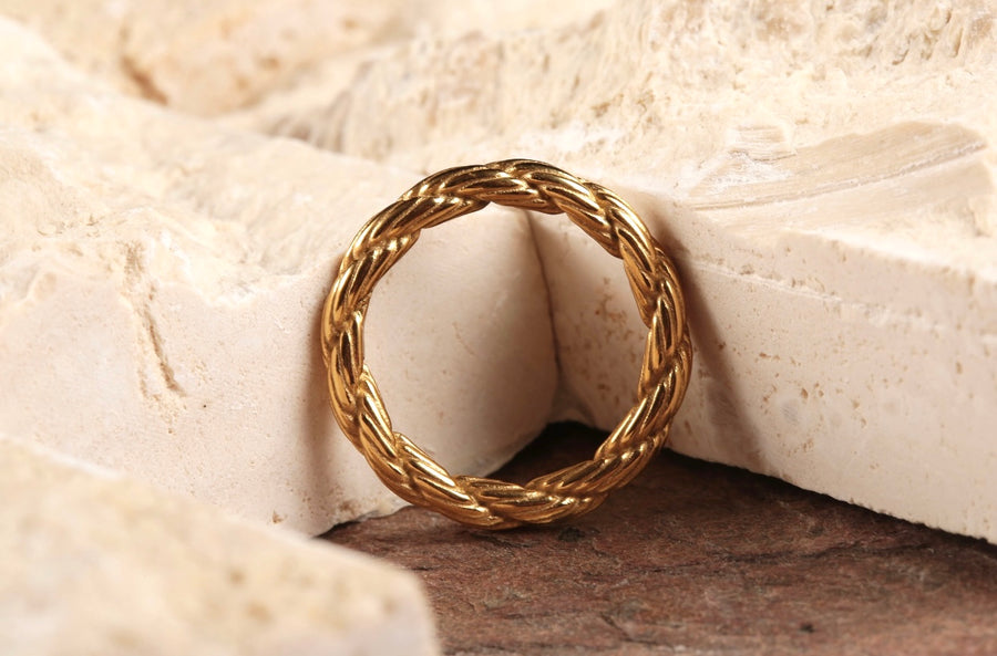 Unisex Rope Rings (GOLD)