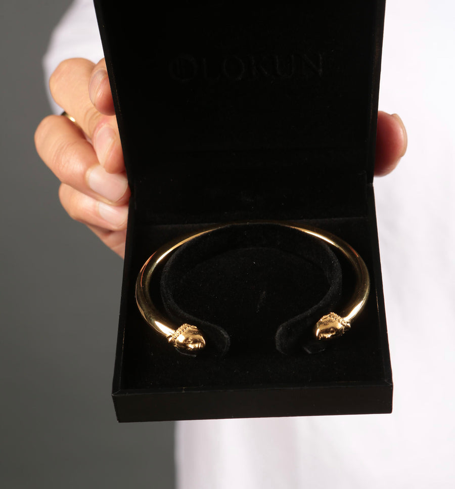 Unisex Olokun Cuff Bangle (GOLD)