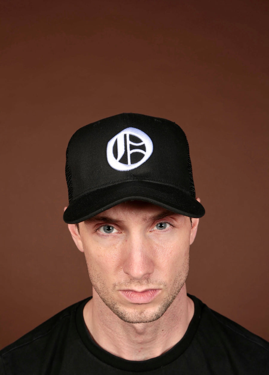 Black Olokun Varsity Mesh Cap with a slightly Curved Peak