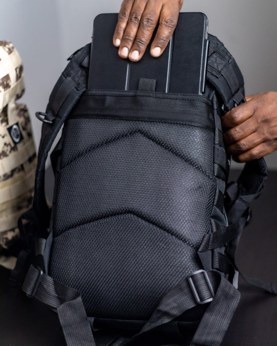 Olokun Black medium-sized Tactical Molle Backpack