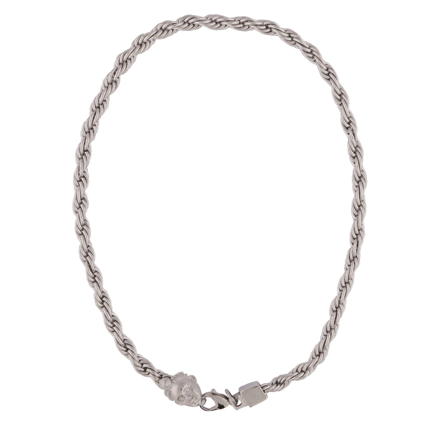 ROPE CHAIN (SILVER) with OLOKUN CHARM