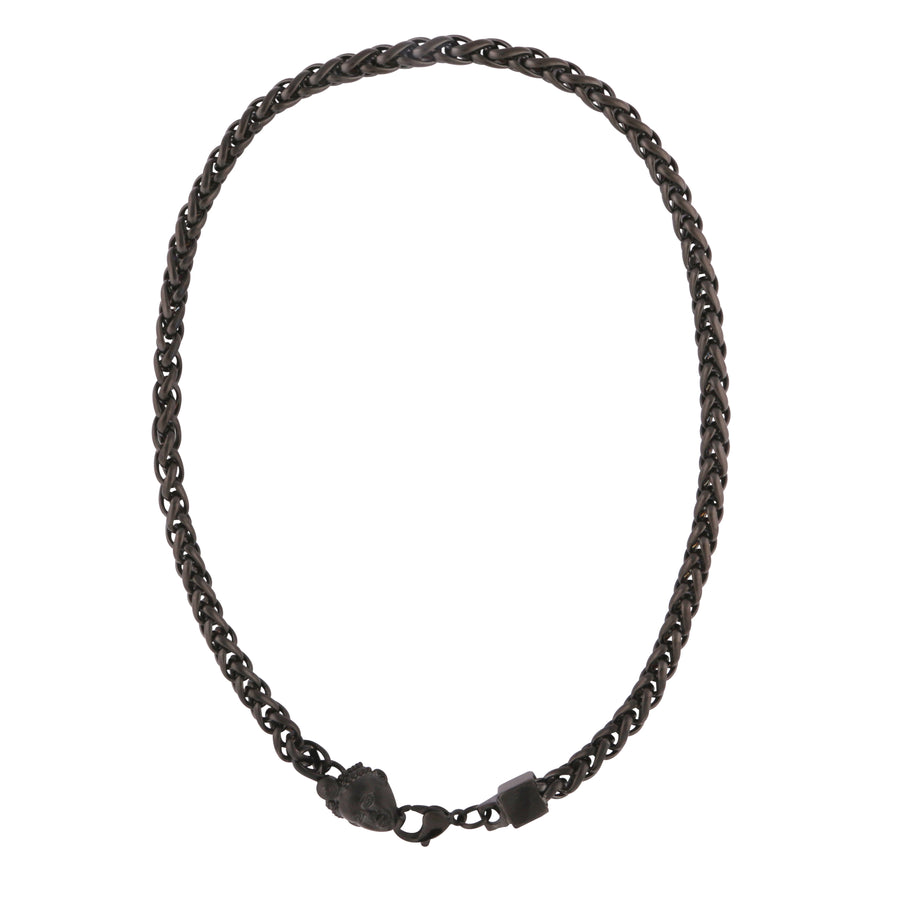 WHEAT CHAIN (BLACK) with OLOKUN CHARM