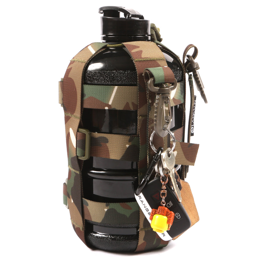 OLOKUN 2.2L Water Bottle WITH Green Camo Tactical Drawstring